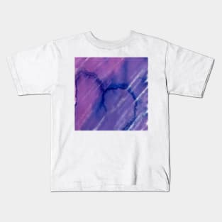 Pink purple watercolor heart shape art Kids T-Shirt